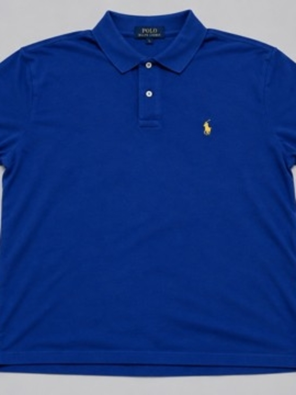Ralph Lauren Mens Royal Blue Polo with Yellow Pony